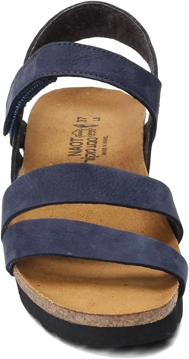 NAOT Kayla Women’s Sandals - Supportive 3-Strap Design with Backstrap, Cork & Latex Footbed - Arch Support - Travel-Friendly Comfortable Walking Sandals for All-Day Wear