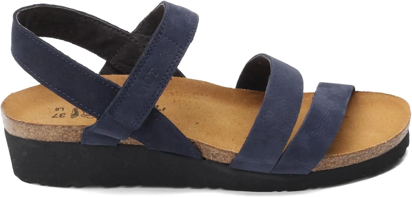 NAOT Kayla Women’s Sandals - Supportive 3-Strap Design with Backstrap, Cork & Latex Footbed - Arch Support - Travel-Friendly Comfortable Walking Sandals for All-Day Wear