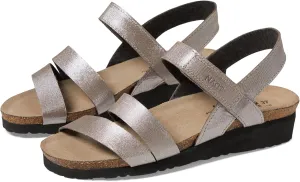Naot Women's Kayla Wedge Sandal, Silver Threads, 7-7. 5 Wide