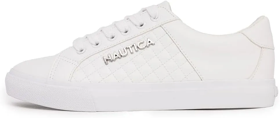 Nautica Women's Fashion Court Sneakers - Lace-Up Casual Tennis Shoes for Ladies