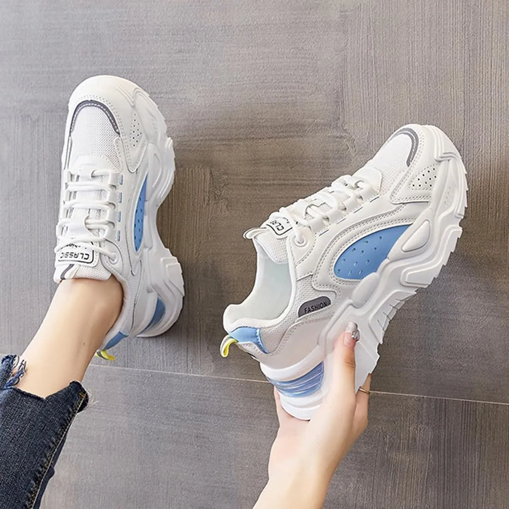 NCNDB Women's Mesh Breathable Walking Sneakers Platform Casual Sports Shoes