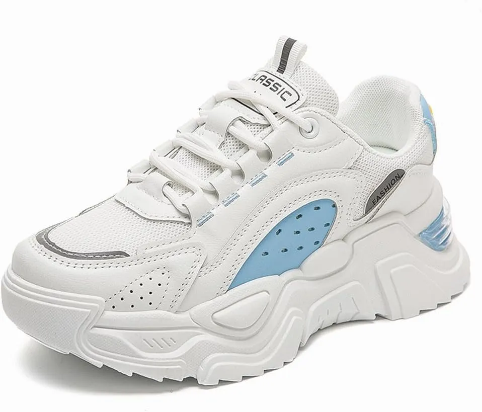 NCNDB Women's Mesh Breathable Walking Sneakers Platform Casual Sports Shoes