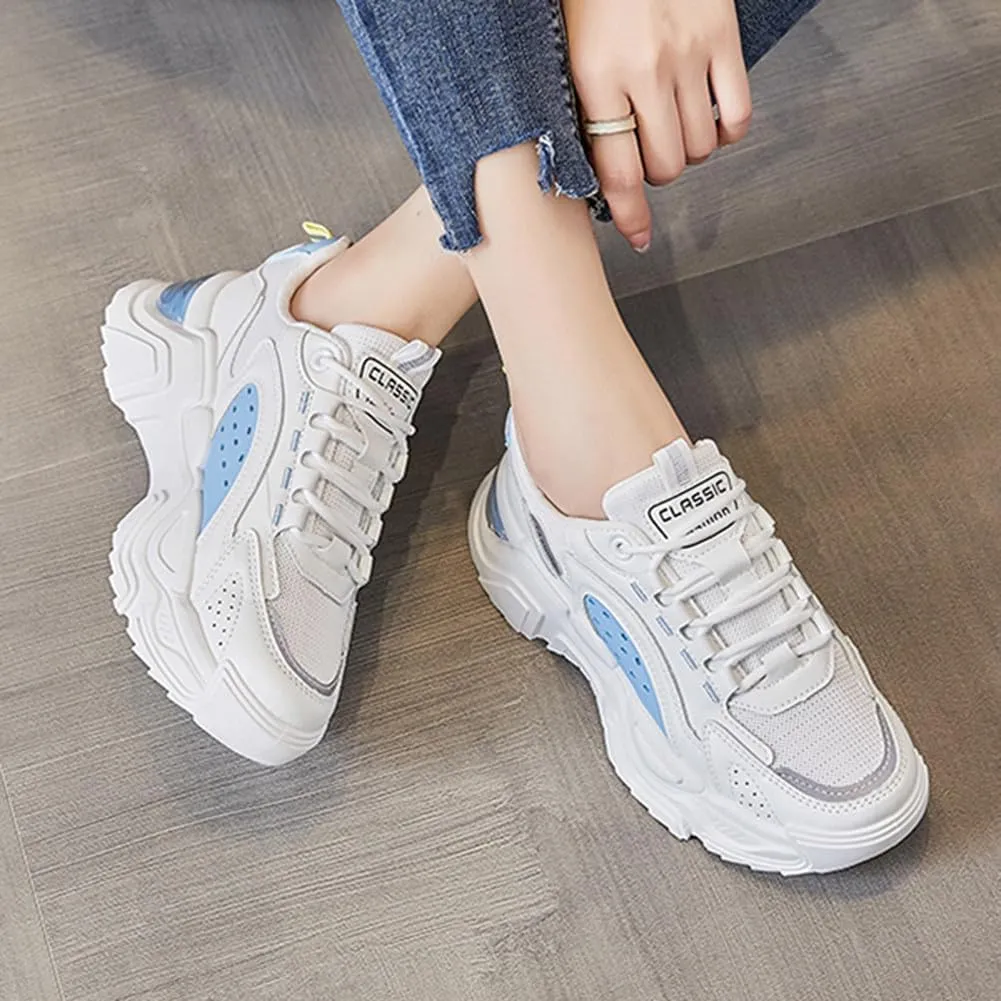 NCNDB Women's Mesh Breathable Walking Sneakers Platform Casual Sports Shoes