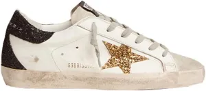 nesho White Leather Sneakers for Men Trendy Sequins Trainers Lace-up Low-top Sport Shoes