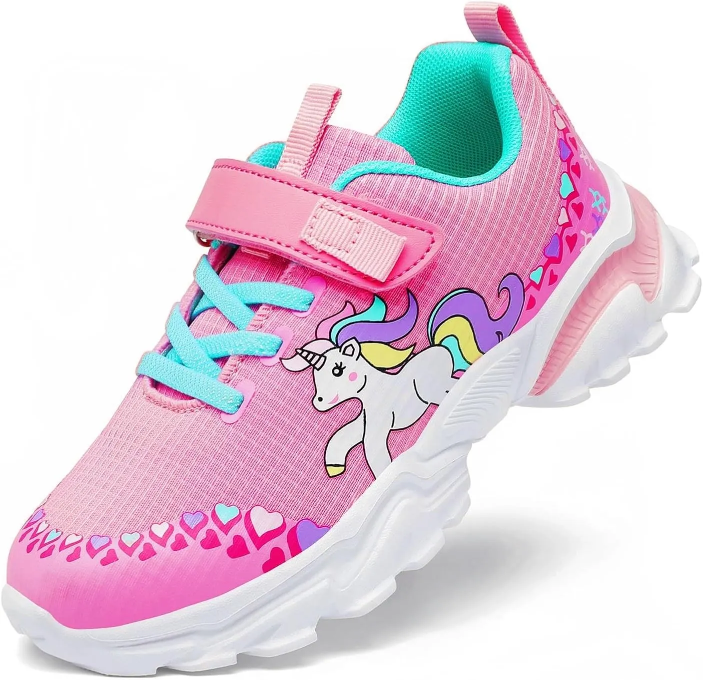 Nihaoya Kids Sneakers Boys Girls Tennis Shoes for Running Athletic Comfortable Cartoon Walking Sneakers Little Kid/Big Kid