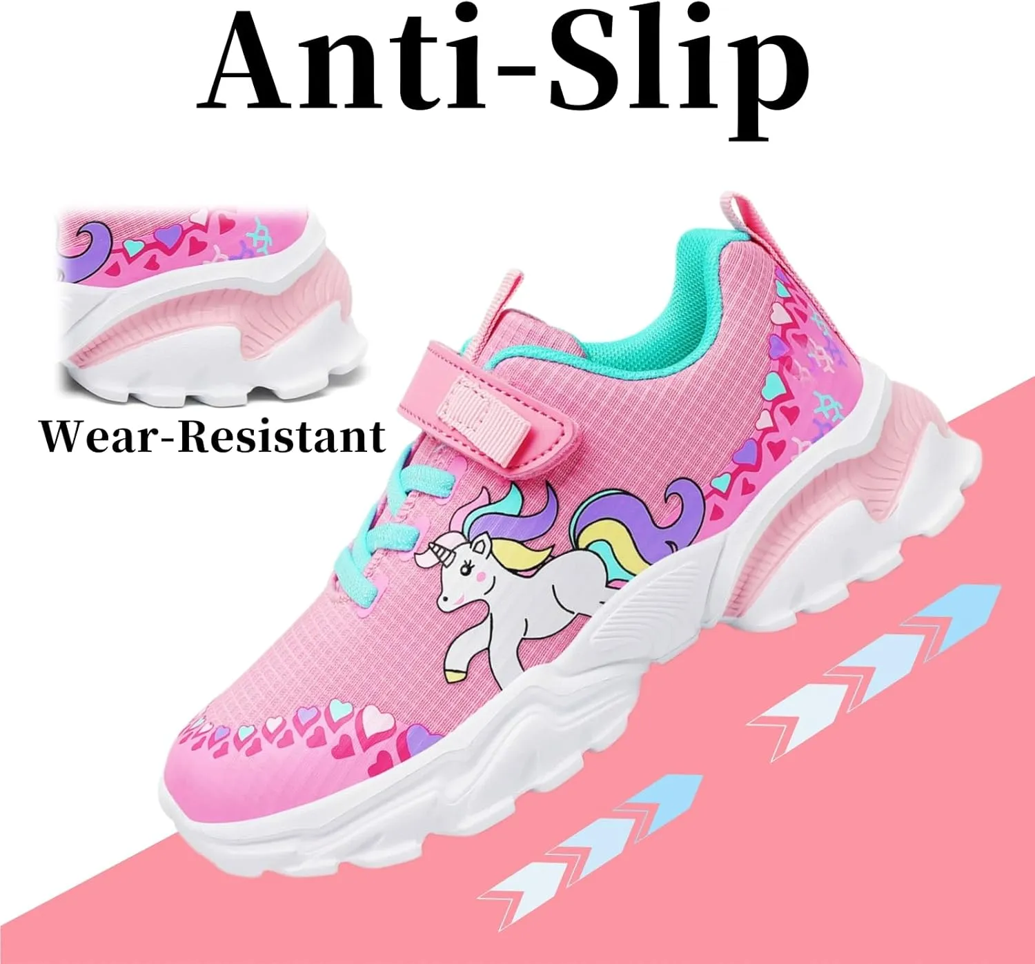 Nihaoya Kids Sneakers Boys Girls Tennis Shoes for Running Athletic Comfortable Cartoon Walking Sneakers Little Kid/Big Kid