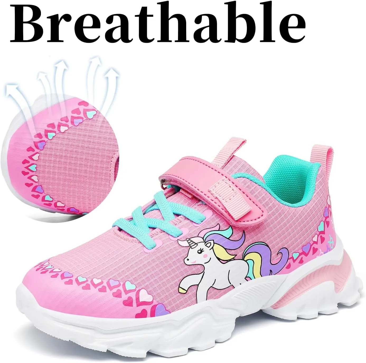 Nihaoya Kids Sneakers Boys Girls Tennis Shoes for Running Athletic Comfortable Cartoon Walking Sneakers Little Kid/Big Kid