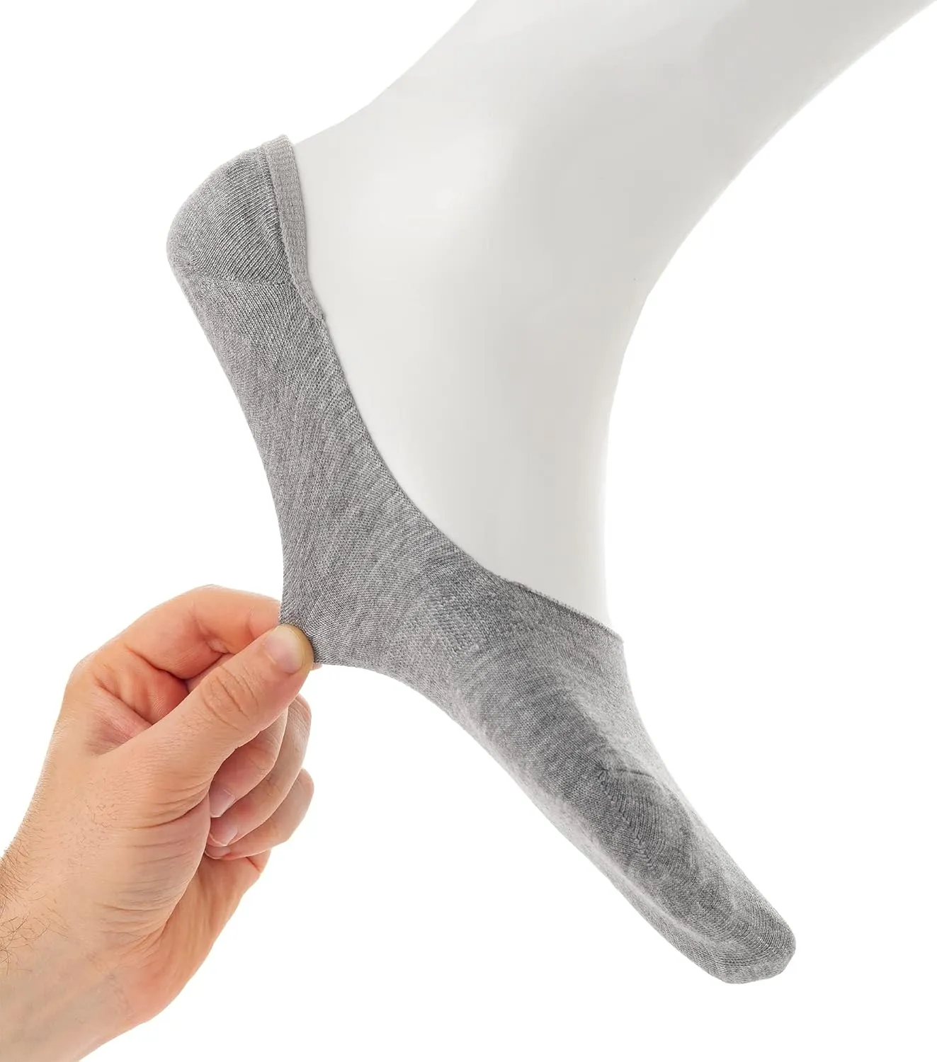 No Show 6 Pairs Low Cut Invisible Rayon from Bamboo Socks for Women and Men with Anti Slip Silicone Grip