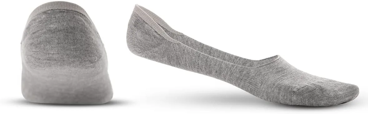 No Show 6 Pairs Low Cut Invisible Rayon from Bamboo Socks for Women and Men with Anti Slip Silicone Grip