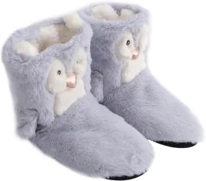 NOLITOY 1Pair Winter Skid Indoor Boots for Adults Dusty Blue Cozy Warm Shoes with Non Slip Sole Soft and Durable Design for Comfortable Home Use
