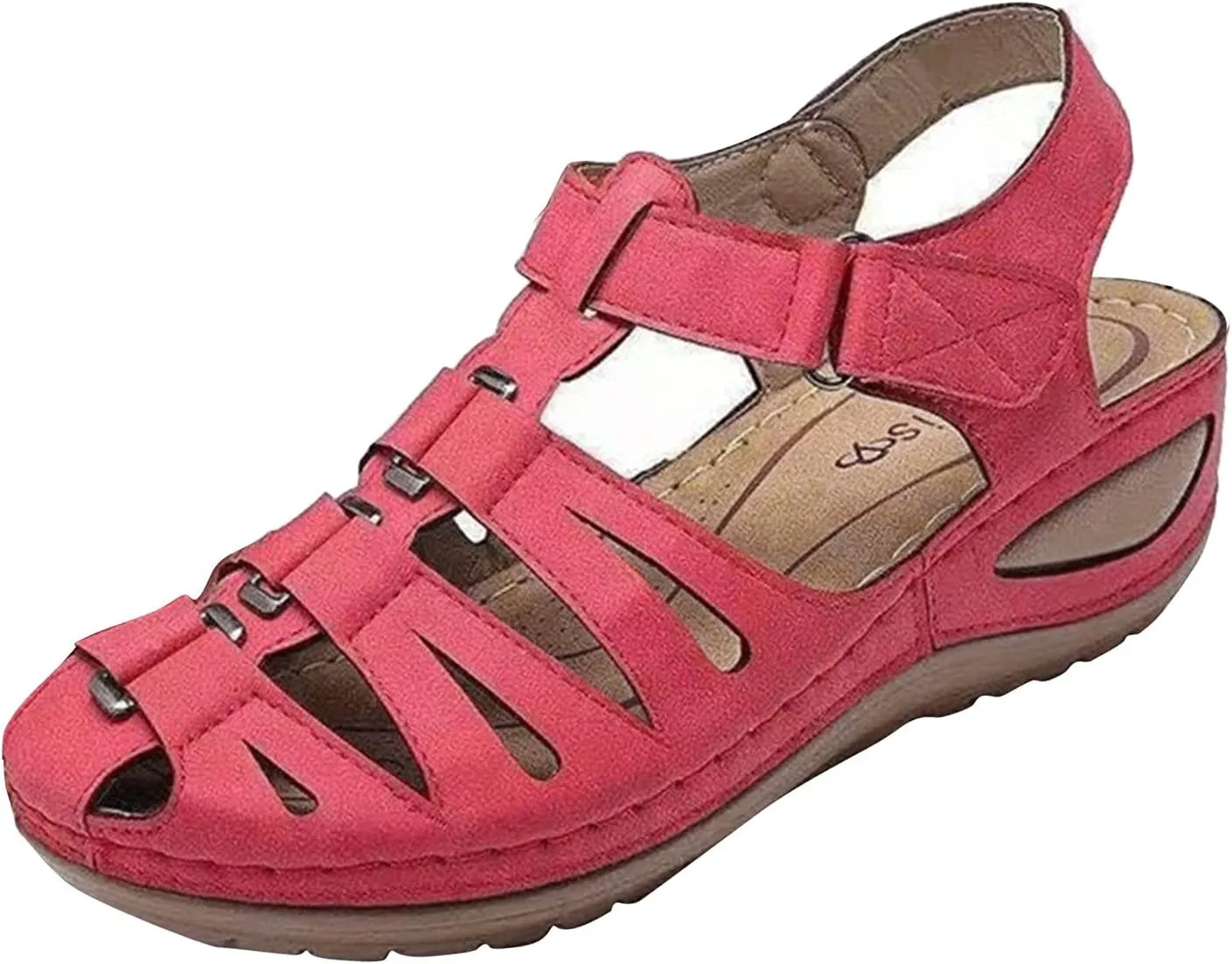 oiangi Sandals Shoes for Women,Fashion Ankle Strap Casual Outdoor Hollow Wedge Shoes Sandals