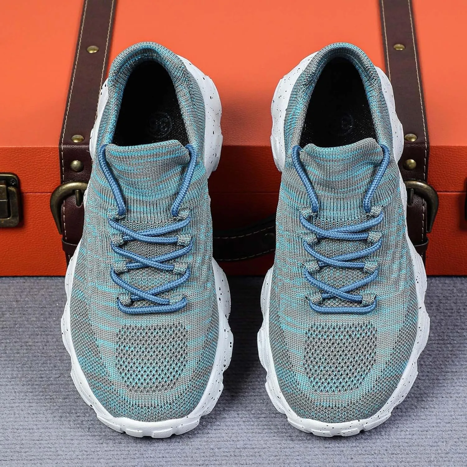 Ortho Pro Shoes for Women,Summer Lace Up Low Top Slip On Sneakers, Women's Comfortable Breathable Knitted Sneakers,Lightweight Mesh Running Shoes,Women's Mesh Orthopedic Sneakers
