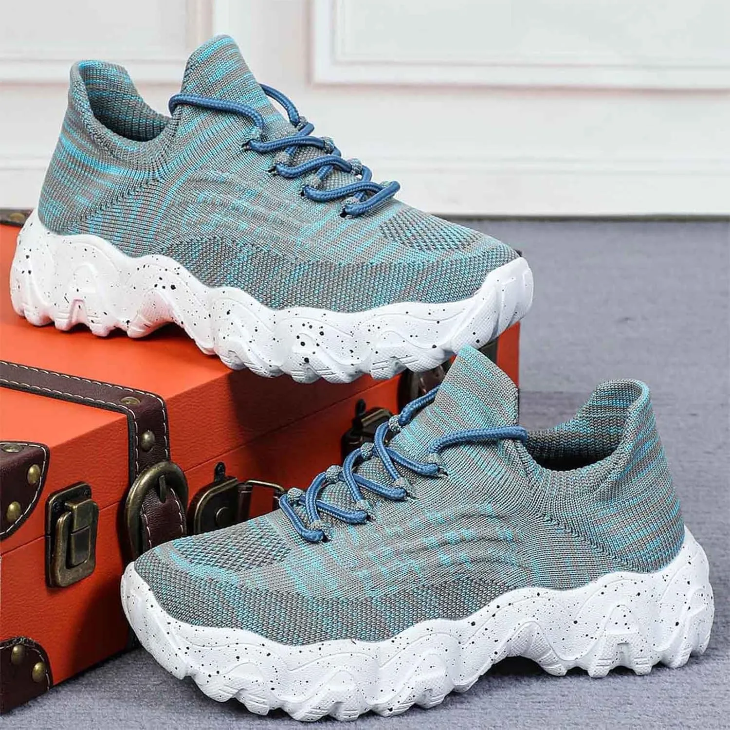 Ortho Pro Shoes for Women,Summer Lace Up Low Top Slip On Sneakers, Women's Comfortable Breathable Knitted Sneakers,Lightweight Mesh Running Shoes,Women's Mesh Orthopedic Sneakers