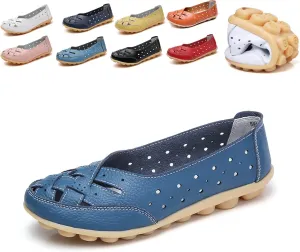 Orthopaedic Loafers in Breathable Leather,Owlkay Shoes for Women Slip Ons,Owlkay Orthopedic Shoes for Women