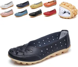 Orthopaedic Loafers in Breathable Leather,Owlkay Shoes for Women Slip Ons,Owlkay Orthopedic Shoes for Women