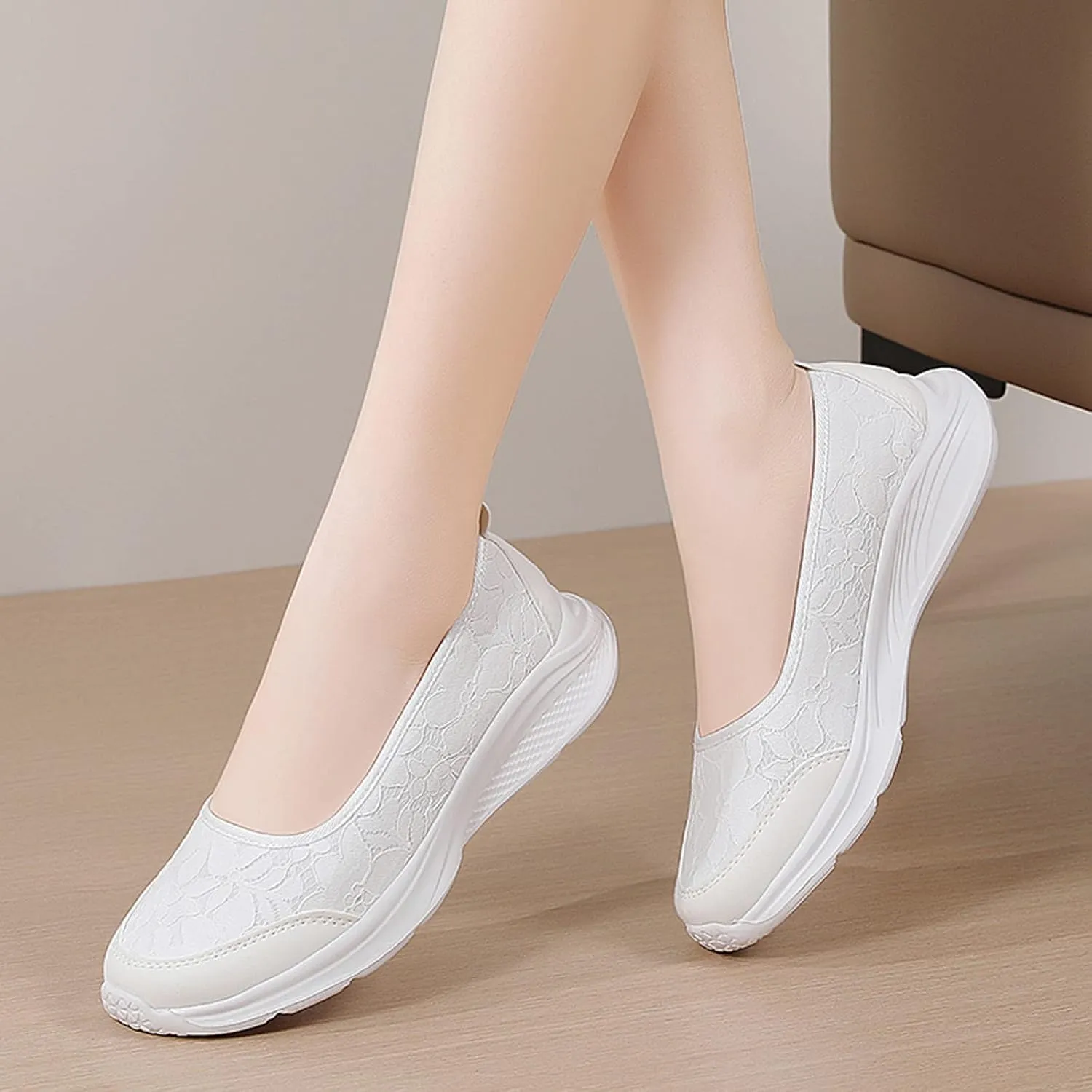 Orthopedic Casual Shoes for Plantar Fasciitis Relief Womens Slip On Walking Sneakers with Arch Support Comfortable Loafers Diabetic Feet