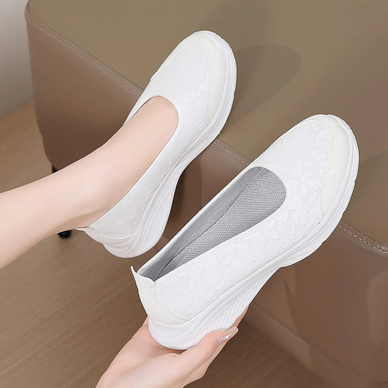 Orthopedic Casual Shoes for Plantar Fasciitis Relief Womens Slip On Walking Sneakers with Arch Support Comfortable Loafers Diabetic Feet