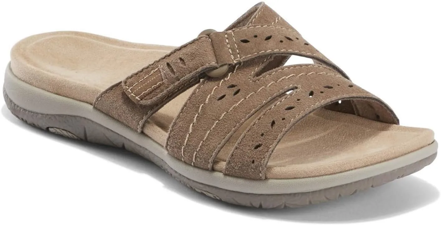 Orthopedic Sandals for Women Comfortable Slides Summer Walking Plantar Fasciitis Sandals with Arch Support Adjustable Hook and Loop Straps Outdoor slip-on shoes