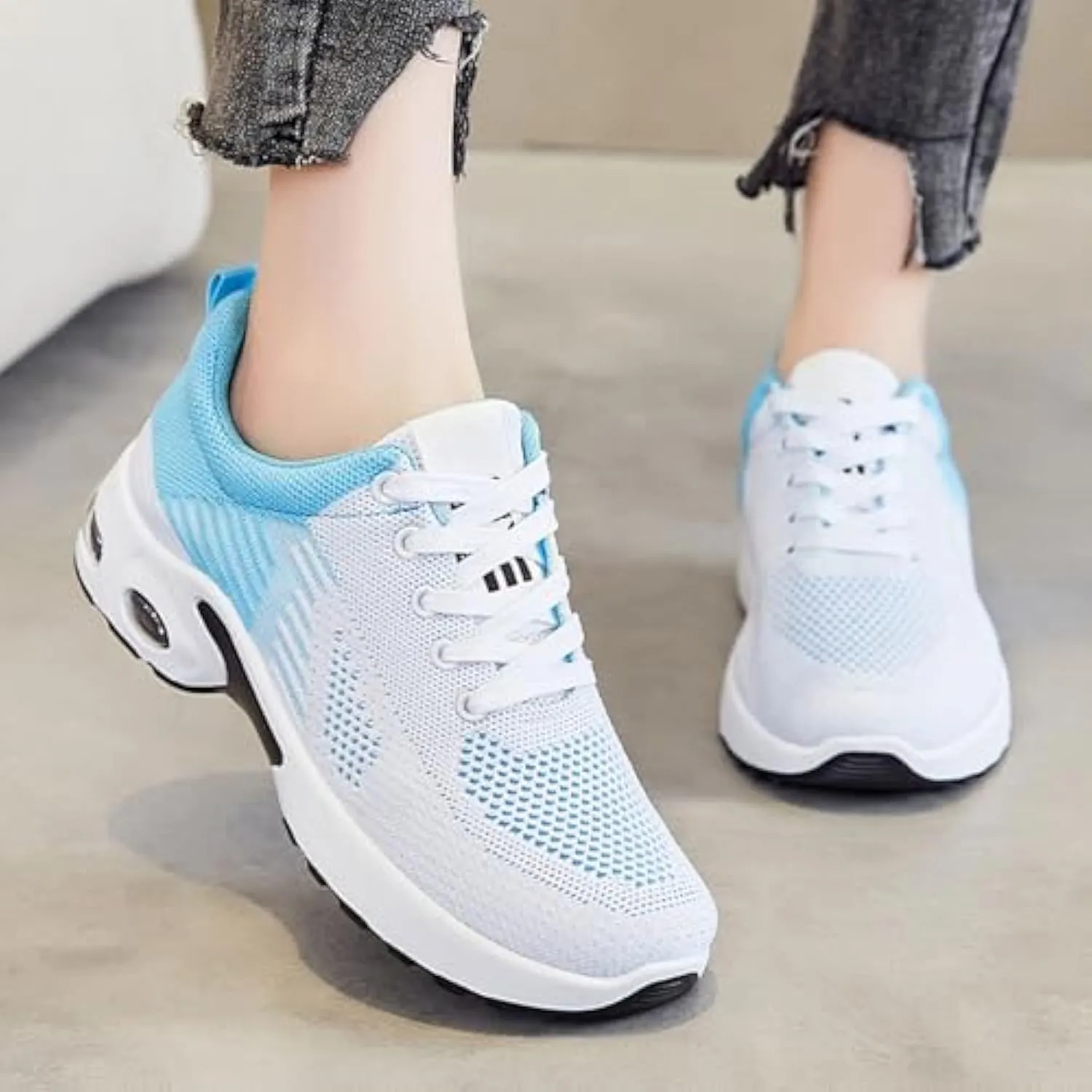 Orthopedic Sneakers for Women, Shoeses for Women Wide Width Toe Box Shoes,Comfortable Orthopedic Shoeses Mesh Casual Breathable Knit Air Cushion Shoes