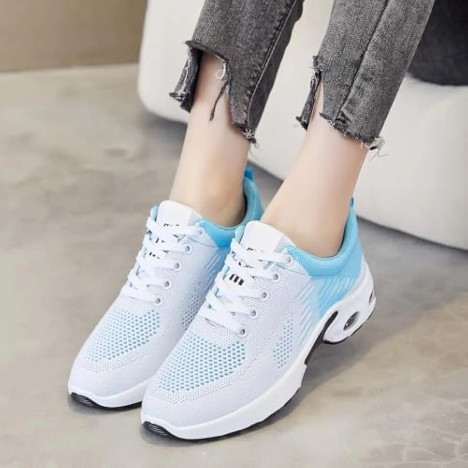 Orthopedic Sneakers for Women, Shoeses for Women Wide Width Toe Box Shoes,Comfortable Orthopedic Shoeses Mesh Casual Breathable Knit Air Cushion Shoes
