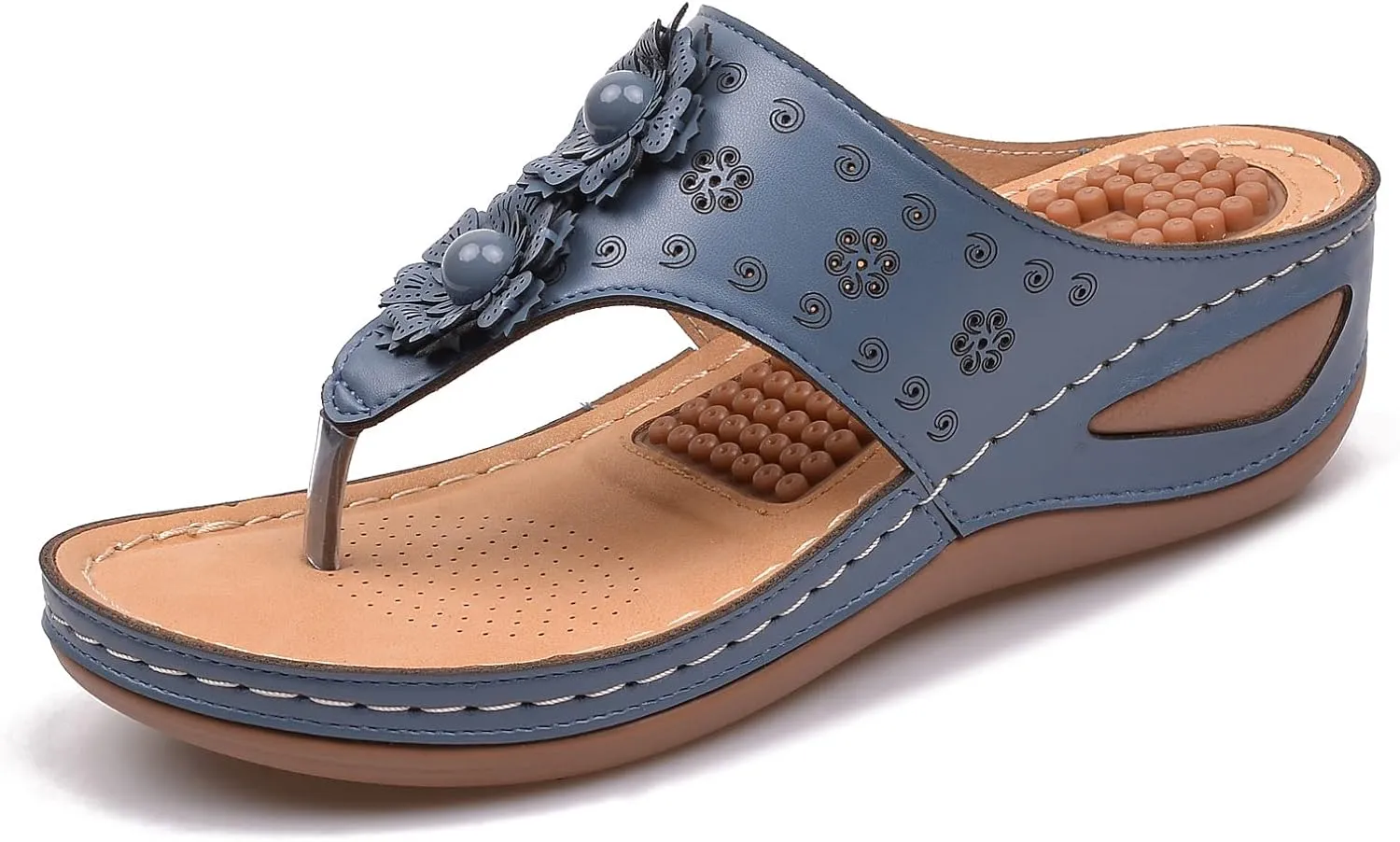 Orthotic Sandals for Women 2025 Slippers Orthopedic Womens Fashion Flip Flops Yoga Mat Slides Comfort Plantar Platform Wedge Comfortable Dressy Casual Summer Beach Shoes Walking Wedges