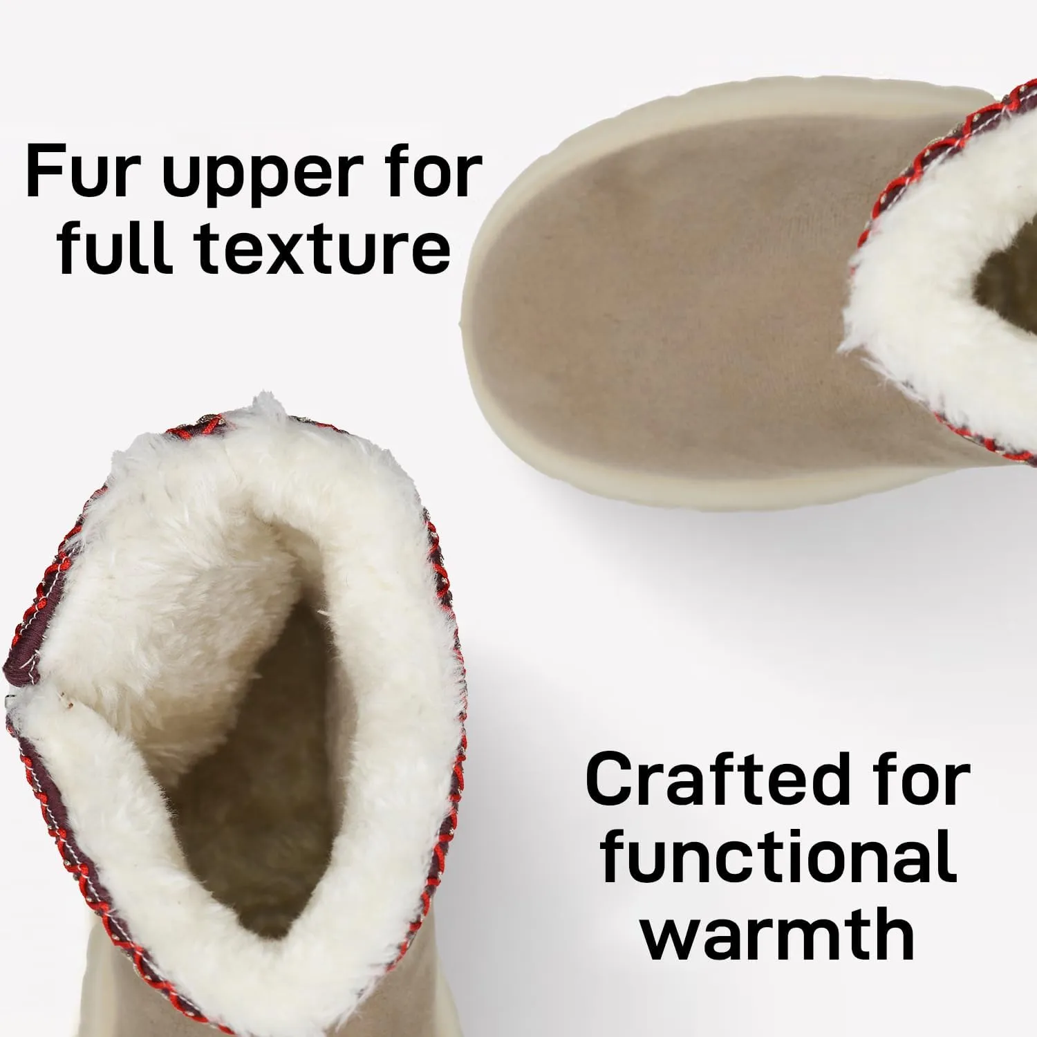 OYUPSX Women's Cotton Boots-Snow Boots for Women Ladies Boots,Thickened Velvet Fur Boots,Thick Sole-Outside Zipper Fashion Boots,Durable Fluffy Indoor Outdoor Shoes
