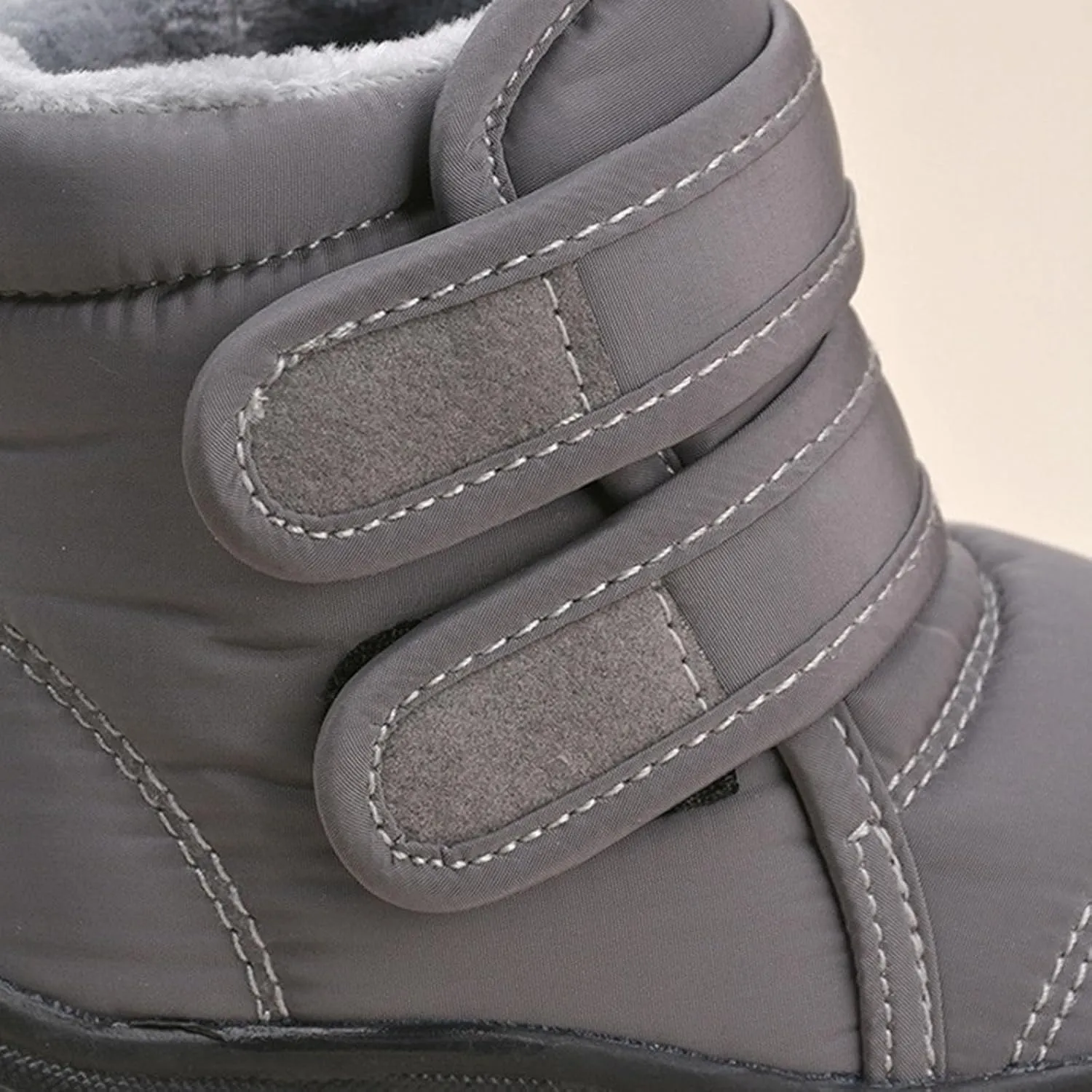 Padded Fuzzy Snow Booties For Boys Kids Open Toe Loafers Winter Ski Shoes Toddler Chunky Sole Non Slip Warm Shoes