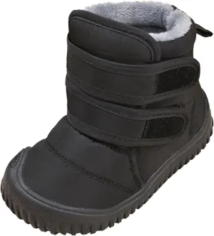 Padded Fuzzy Snow Booties For Boys Kids Open Toe Loafers Winter Ski Shoes Toddler Chunky Sole Non Slip Warm Shoes