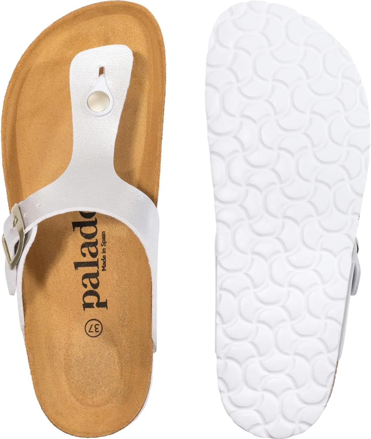 Palado® Women's Sandal KOS in Many Colors | Made in Europe | Mules with Natural Cork Footbed and Velvety Soft Footbed | Slippers with Soles Made of fine Suede
