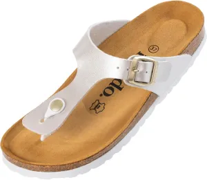 Palado® Women's Sandal KOS in Many Colors | Made in Europe | Mules with Natural Cork Footbed and Velvety Soft Footbed | Slippers with Soles Made of fine Suede