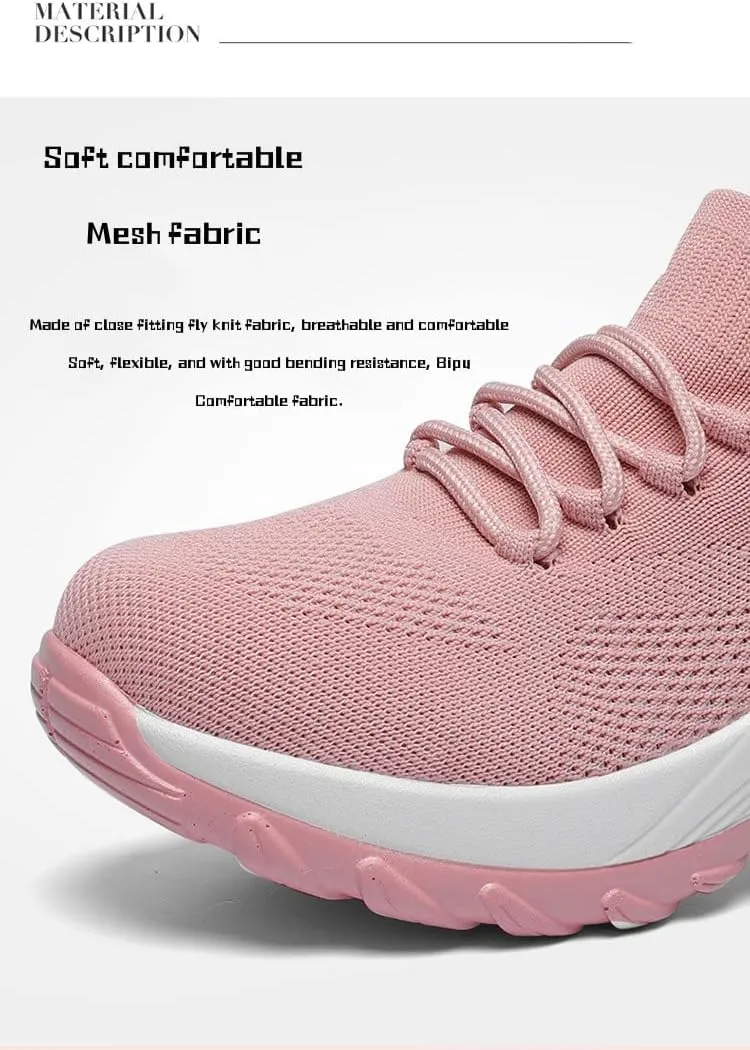 pearlzone Women's Running Shoes Breathable Air Cushion Sneakers Elastic Tennis Sneakers,Comfortable Shape Shoes for Jogging Work Running