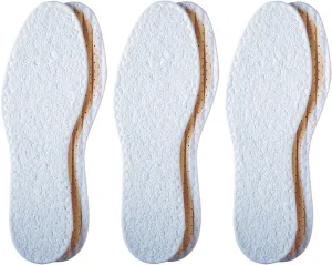 Pedag Summer | Terry Cotton Sockless Insoles | Barefoot Inserts | Handmade in Germany | Absorbs Sweat & Controls Odor | Wear Without Socks | Washable | US Women 11/ Men 8/ EU 41 | White | 3 Pair