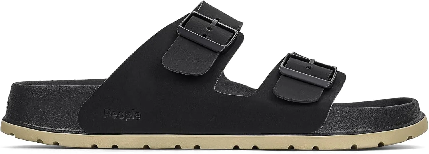 People Footwear Rubber Sandals for Women and Men, EVA Sandals, Double Buckle Slides with Two-band Slides - Perfect Summer Shoes for Comfort and Style