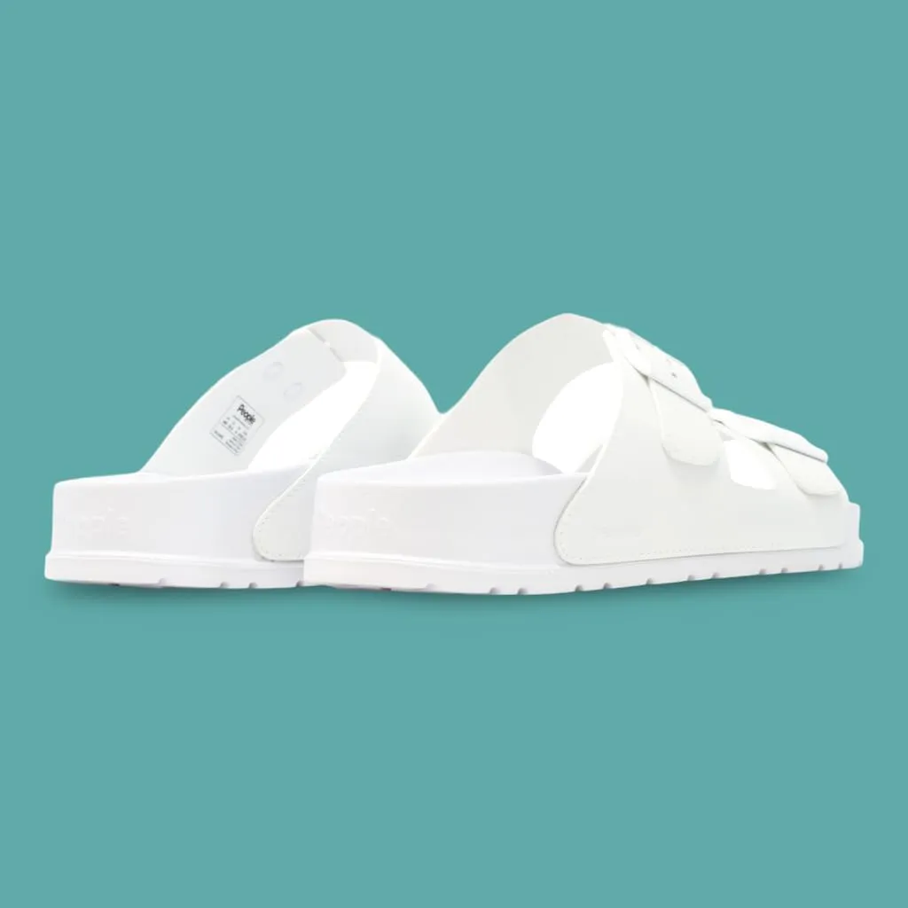People Footwear Rubber Sandals for Women and Men, EVA Sandals, Double Buckle Slides with Two-band Slides - Perfect Summer Shoes for Comfort and Style