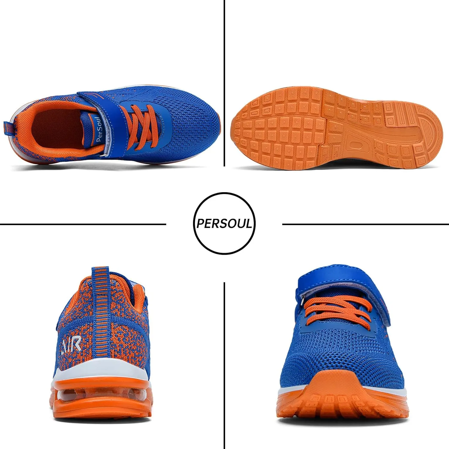 PERSOUL Air Shoes for Boys Girls Kids Children Tennis Sports Athletic Gym Running Sneakers