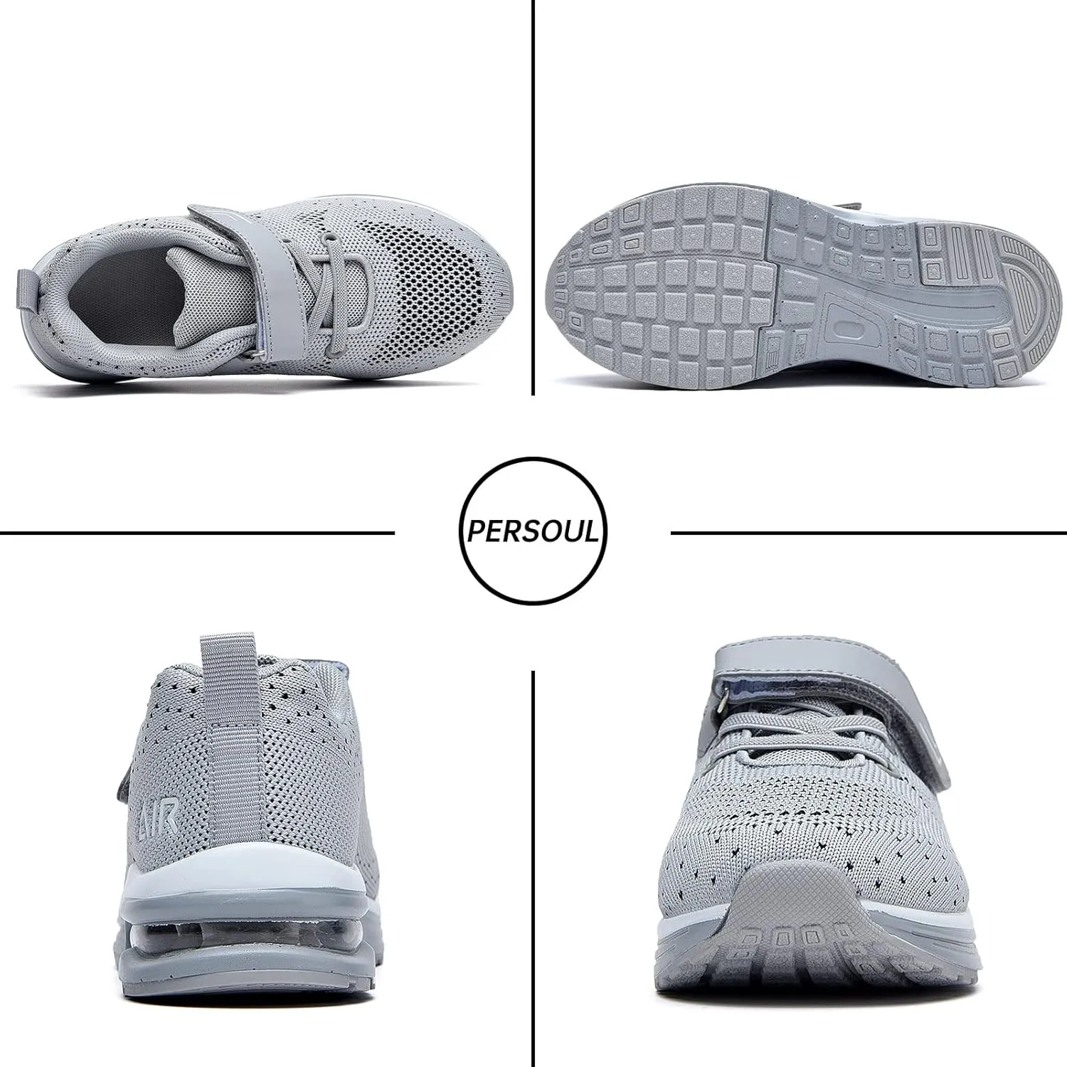 PERSOUL Air Shoes for Boys Girls Kids Children Tennis Sports Athletic Gym Running Sneakers