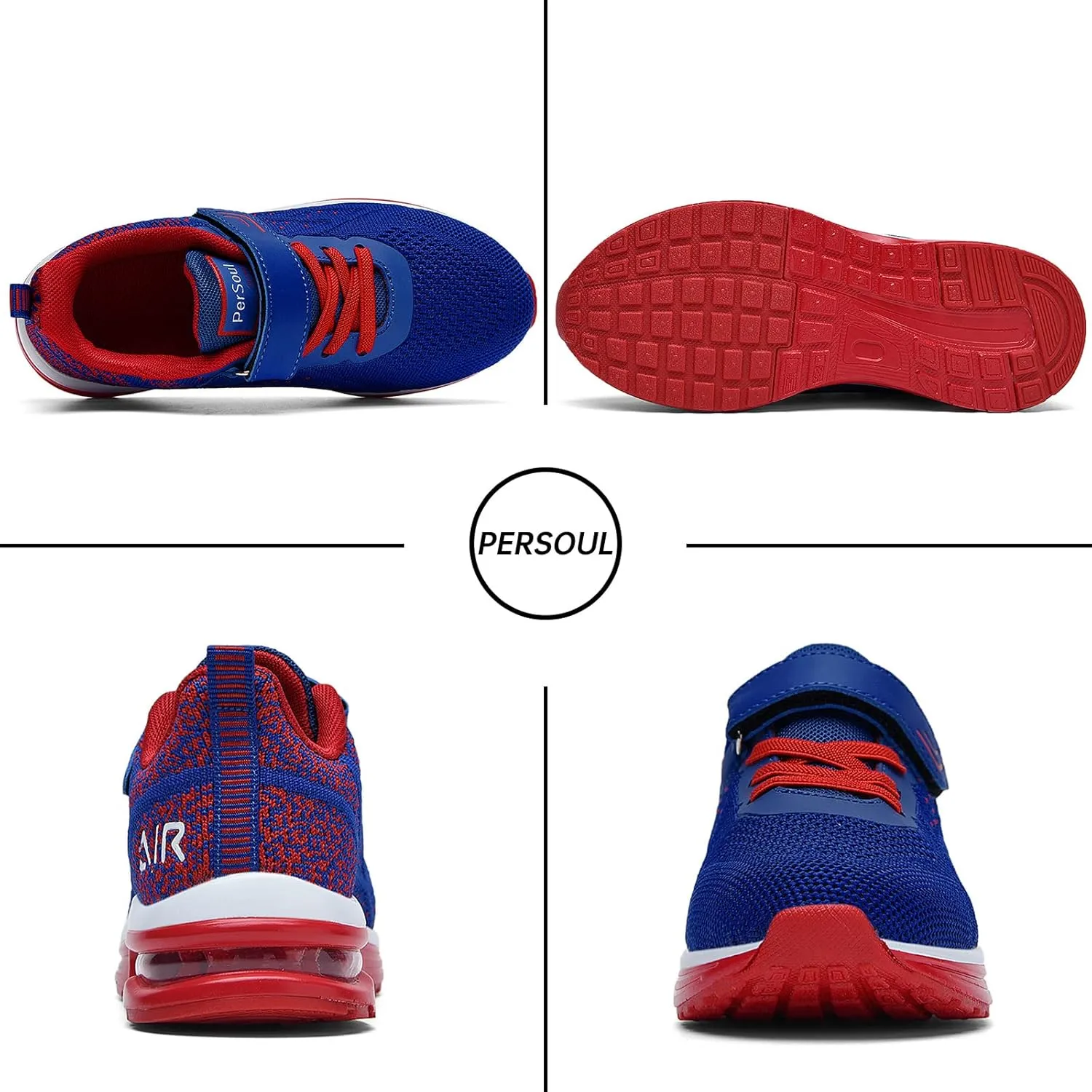 PERSOUL Air Shoes for Boys Girls Kids Children Tennis Sports Athletic Gym Running Sneakers