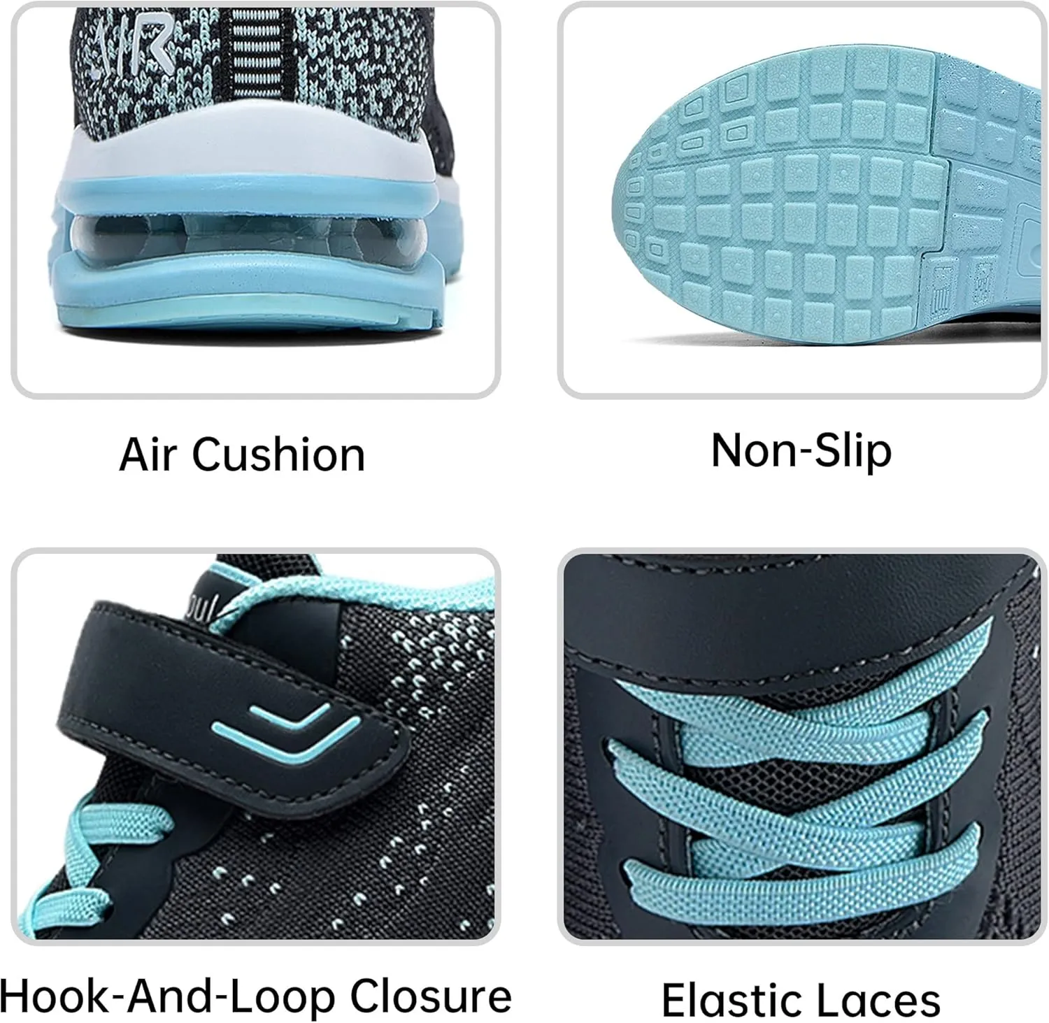 PERSOUL Air Shoes for Boys Girls Kids Children Tennis Sports Athletic Gym Running Sneakers