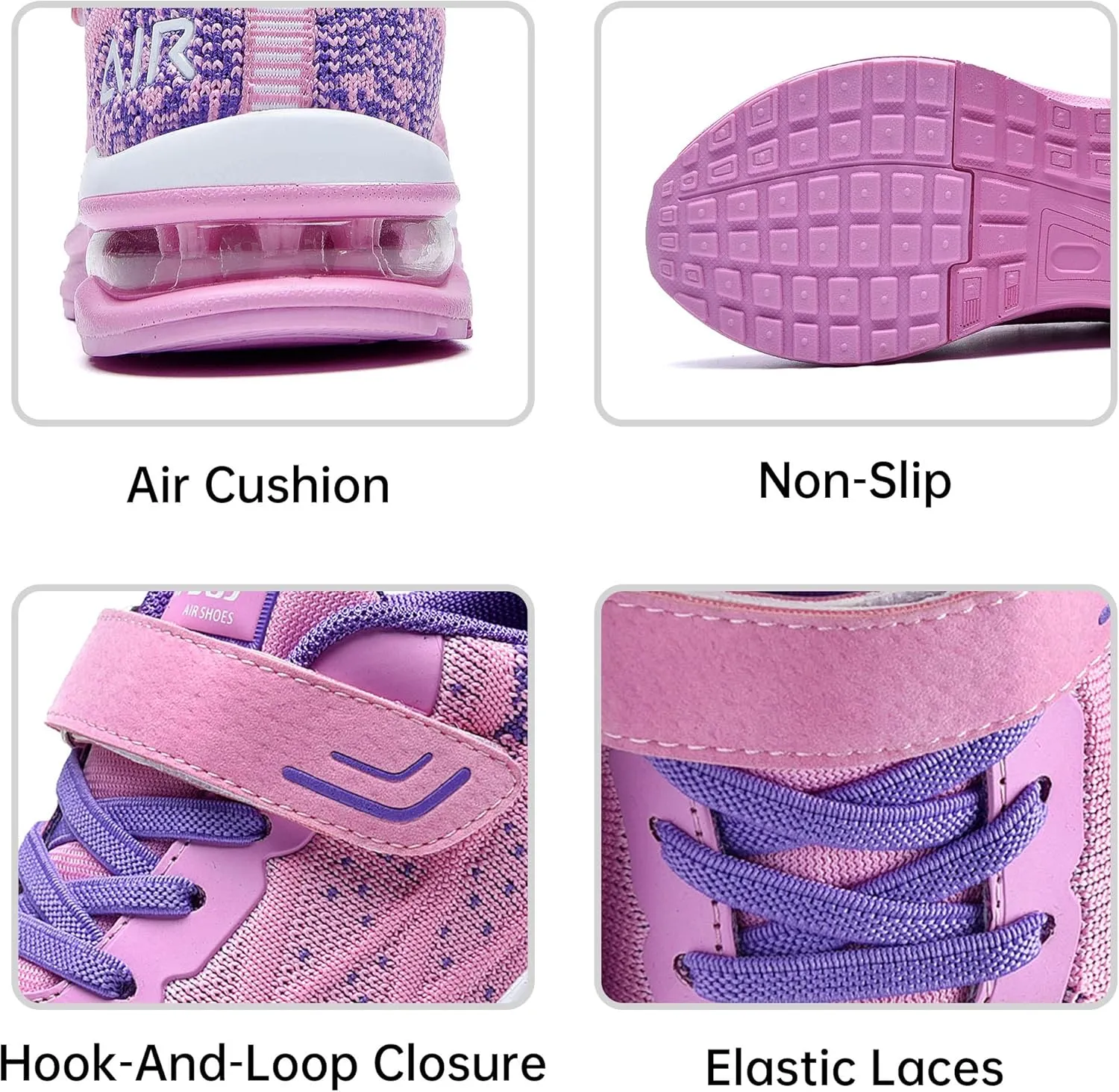 PERSOUL Air Shoes for Boys Girls Kids Children Tennis Sports Athletic Gym Running Sneakers