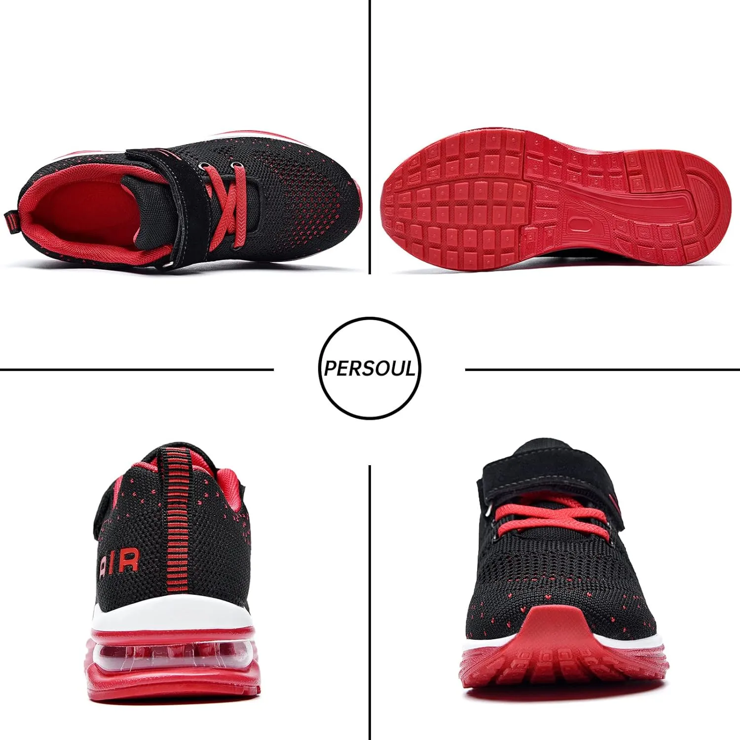 PERSOUL Air Shoes for Boys Girls Kids Children Tennis Sports Athletic Gym Running Sneakers