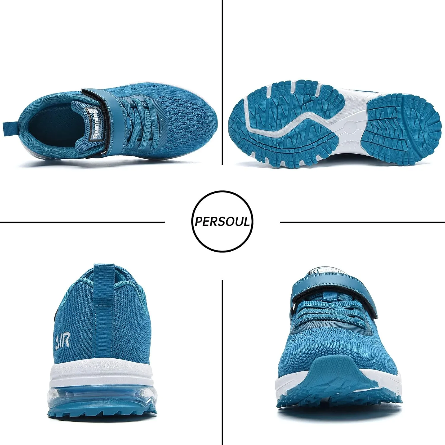 PERSOUL Air Shoes for Boys Girls Kids Children Tennis Sports Athletic Gym Running Sneakers