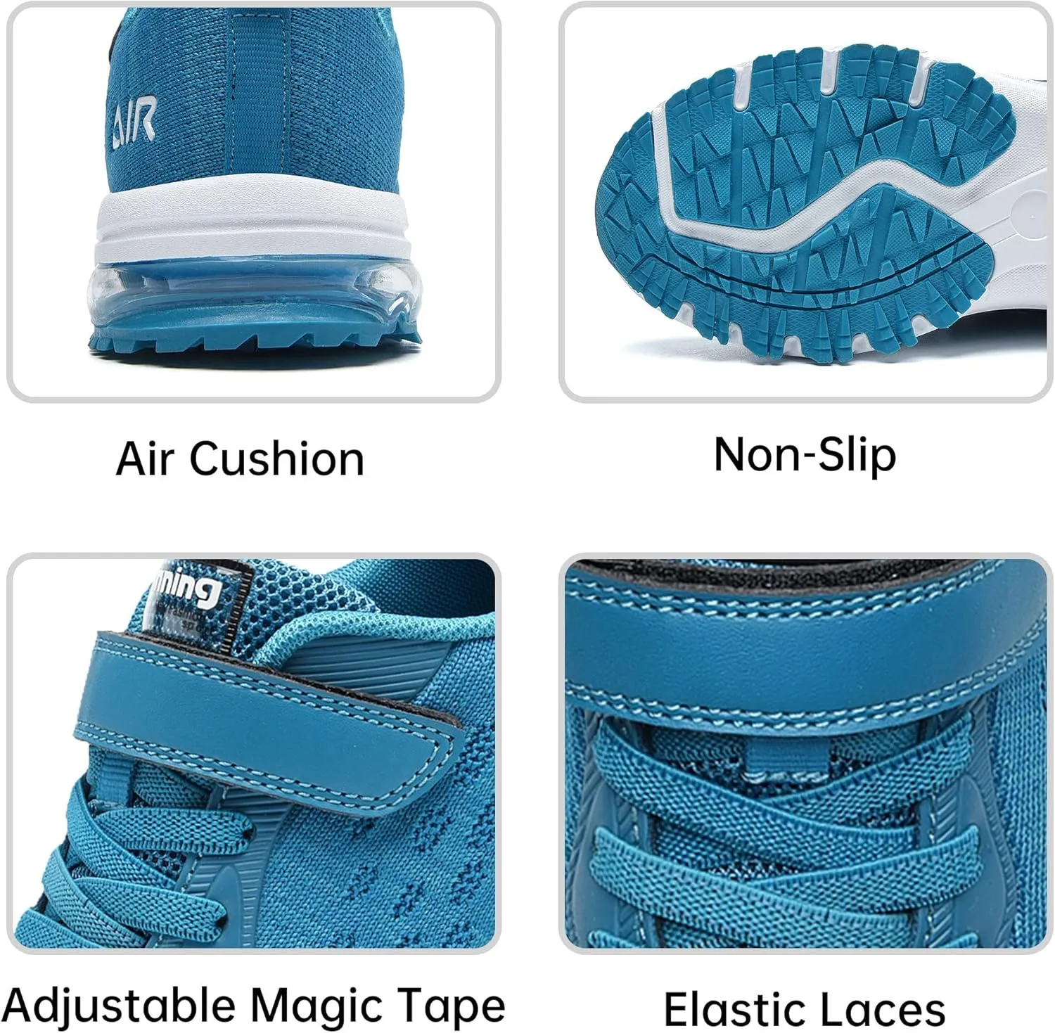 PERSOUL Air Shoes for Boys Girls Kids Children Tennis Sports Athletic Gym Running Sneakers