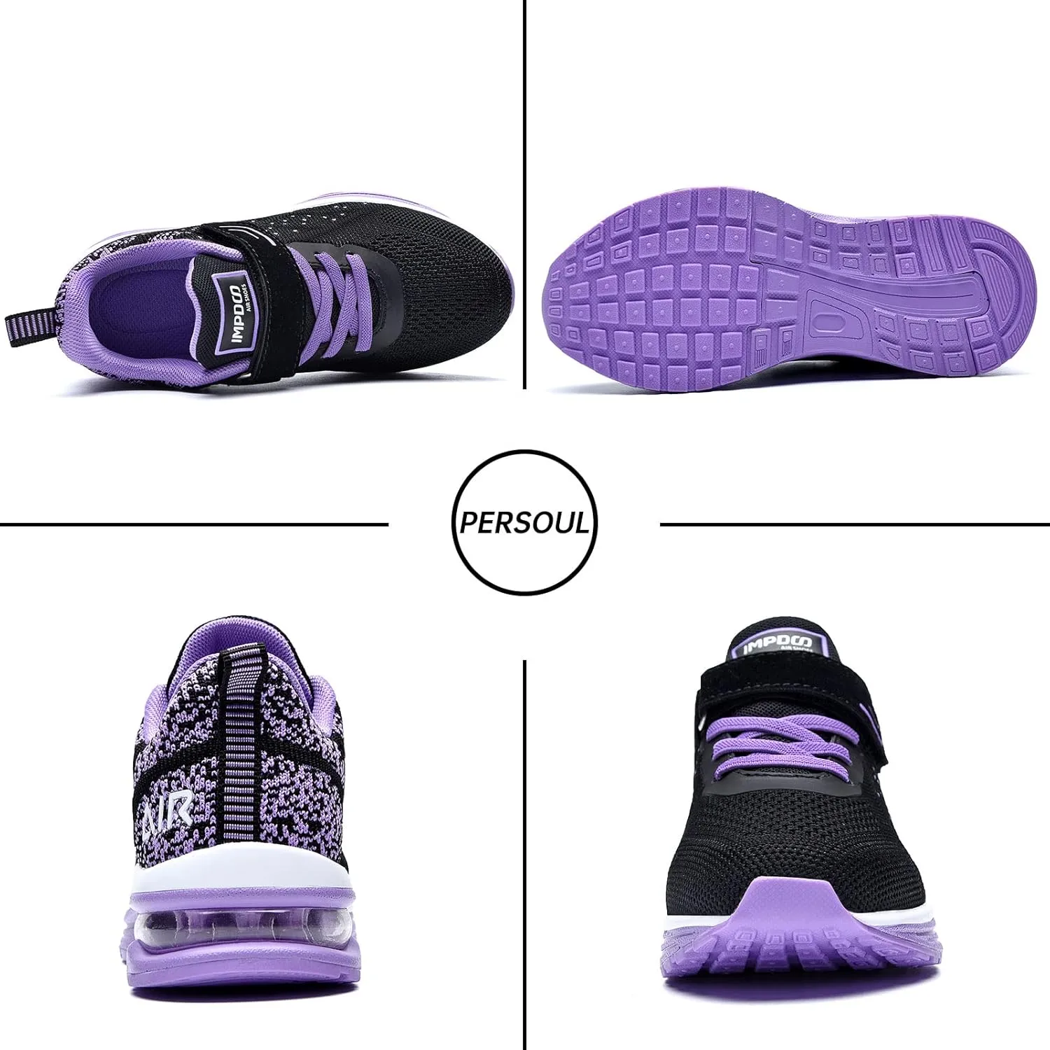 PERSOUL Air Shoes for Boys Girls Kids Children Tennis Sports Athletic Gym Running Sneakers