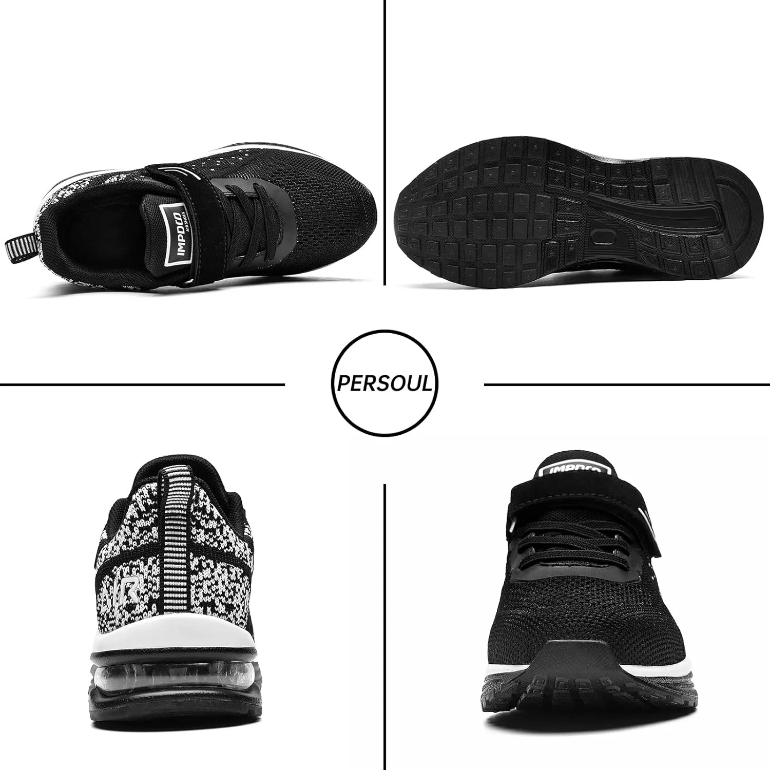 PERSOUL Air Shoes for Boys Girls Kids Children Tennis Sports Athletic Gym Running Sneakers