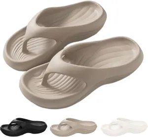 Pillow Arch Support Flip Flops, Unisex Comfortable Platform Walking Cloud Slides Non-slip Orthopedic Slippers Sandals