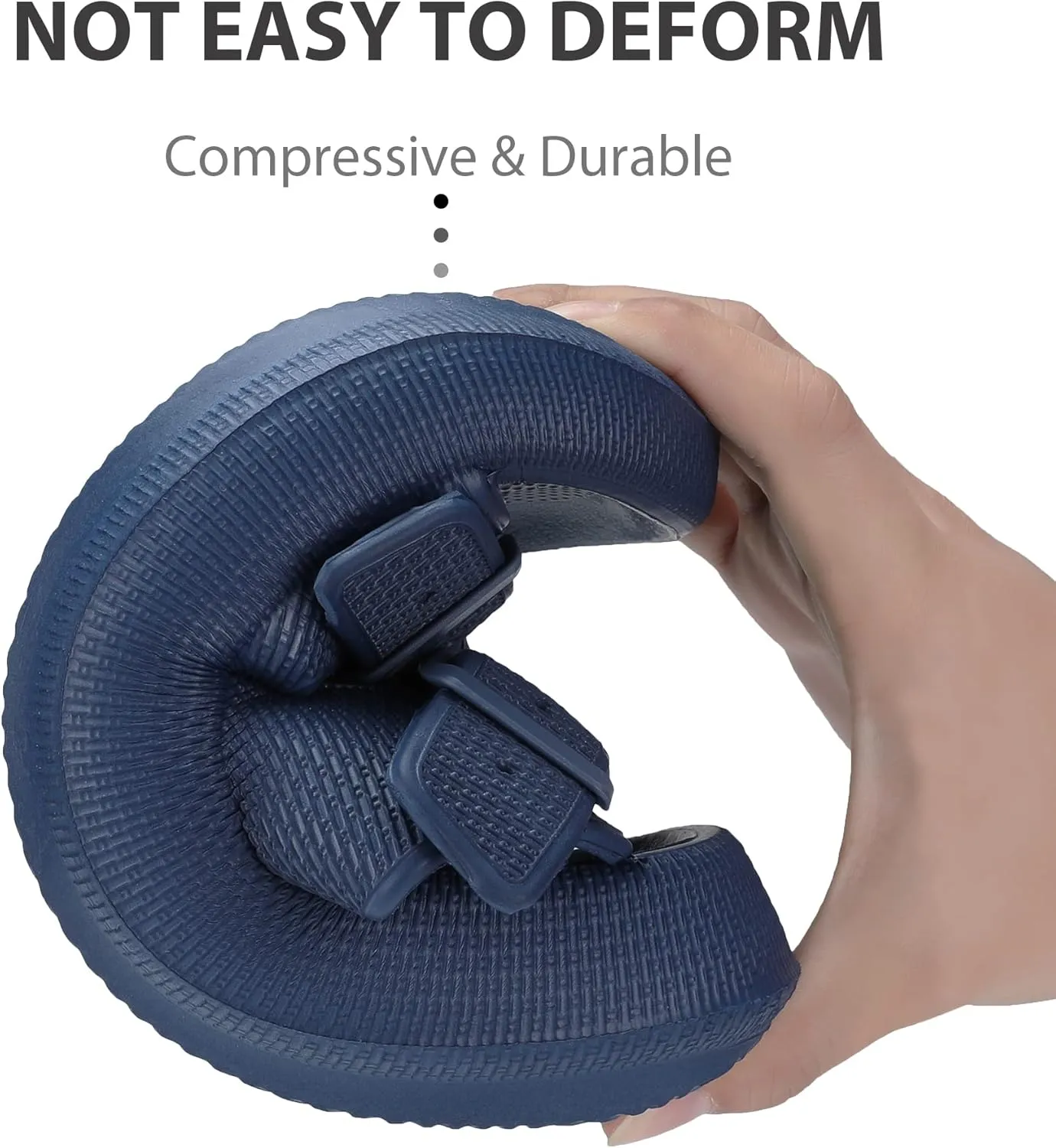 Pillow Slippers for Women Men - Cloud Slides Double Buckle Adjustable - EVA Ultra Cushion Sandals