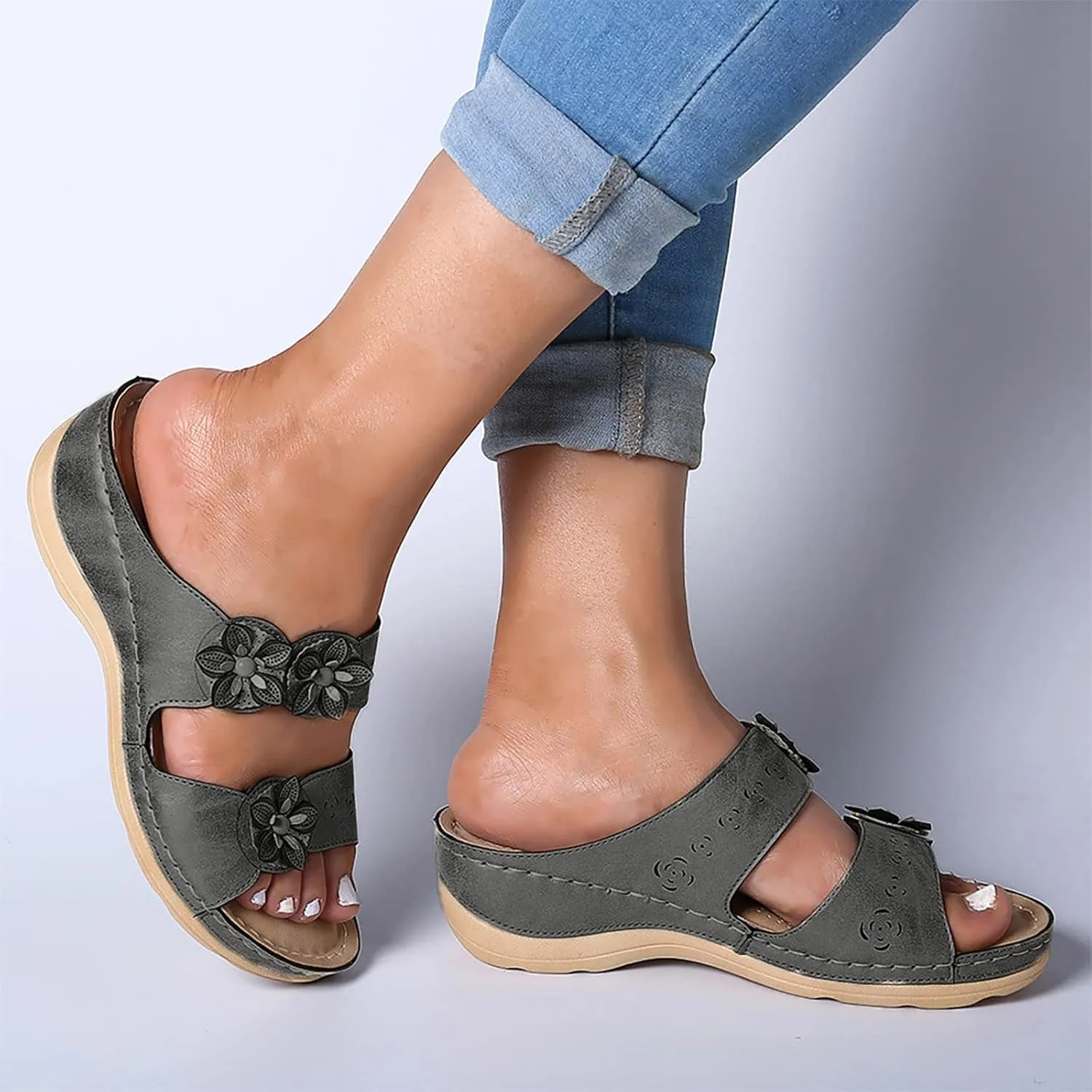 Platform Sandals for Women Wedge Sandals Summer Orthopedic Sandals Comfortable Wide Width Sandals Dressy Beach Sandals