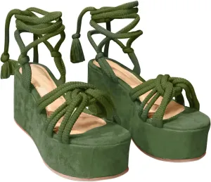Platform Sandals Women Summer Fashion Cross Straps Lace up Round Toe Open Toe Chunky High Heel Sandals Dressy Casual Comfy Outdoor Ladies Shoes