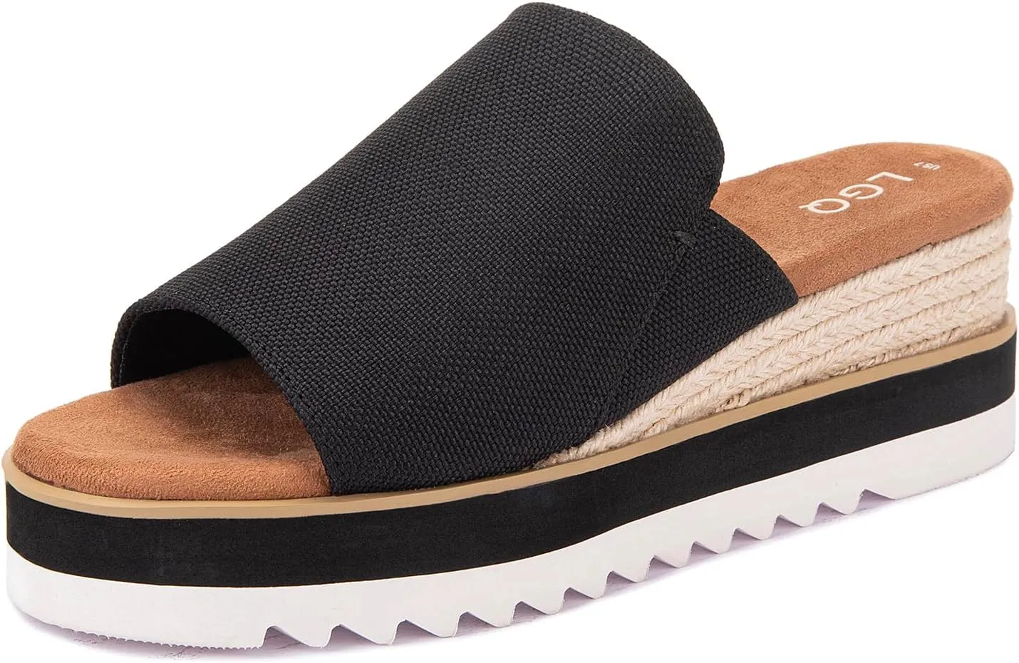 Platform Slip on Espadrille Sandals for Women Wedges Open Toe Slides Women's Bohemia Sandals Slip on Mules Sandal Summer Beach Slippers