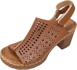 Platform Wedge Sandals Women Open Toe Ankle Strap Retro Block Heels Wedge Sandals 2024 Fashion Dress Shoes Slip on Comfortable Non Slip Sandals Summer